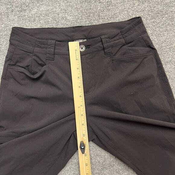 Eddie Bauer Pants Women 8 Black Nylon Stretch Mid-Rise Straight Leg Roll Tab Hem - Picture 11 of 16